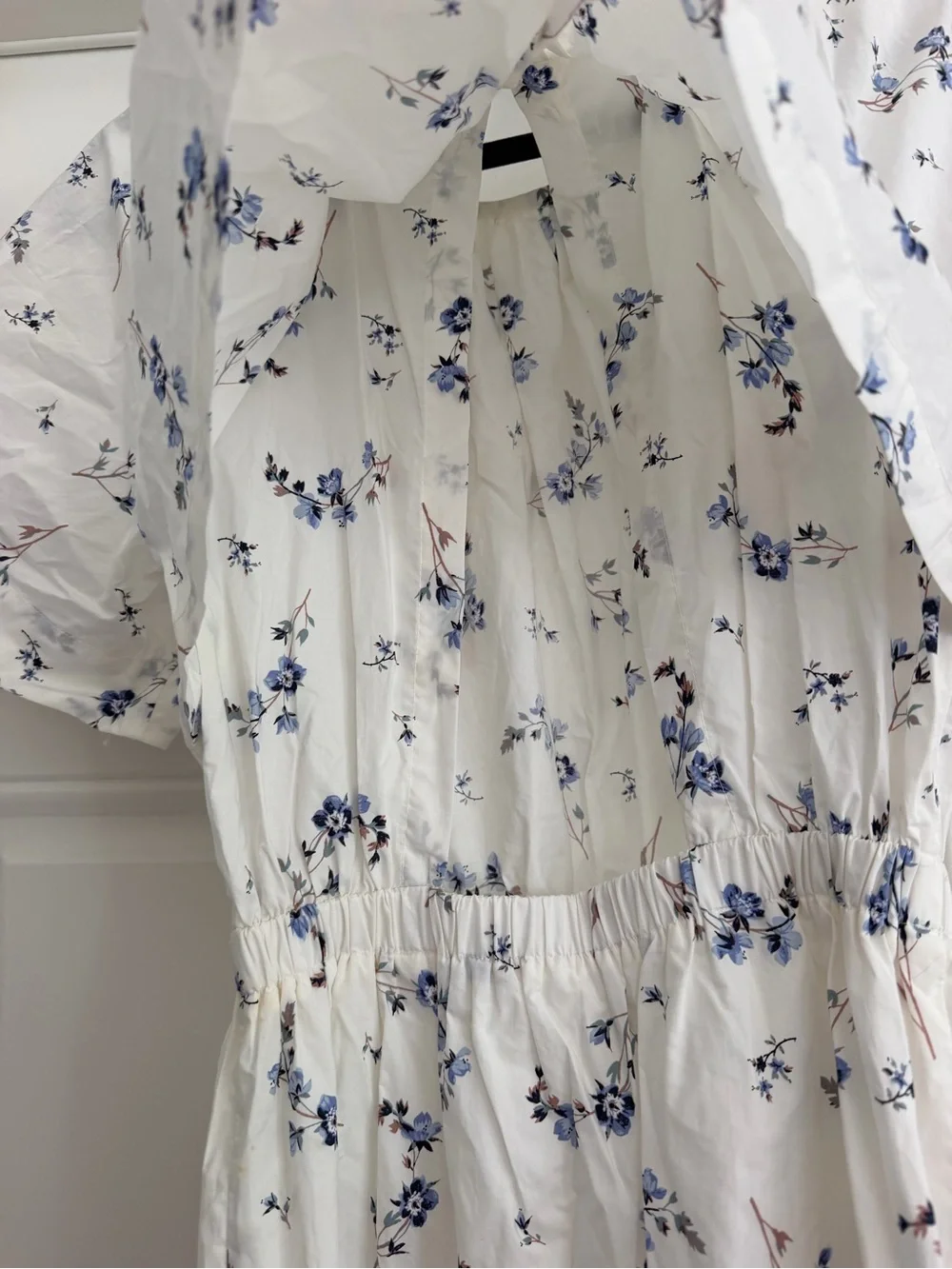Rebecca Taylor White Dress with Blue Floral Print - Picture 7 of 7
